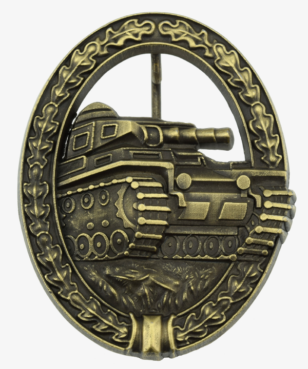 German Army, Panzer Assault Badge in Bronze Manufacturer DH